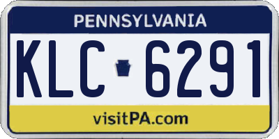 PA license plate KLC6291