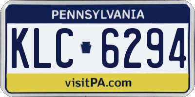 PA license plate KLC6294