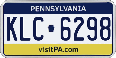 PA license plate KLC6298