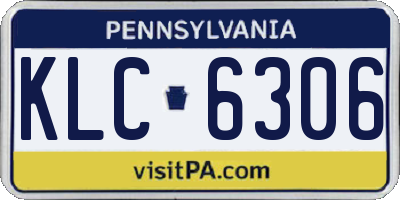 PA license plate KLC6306