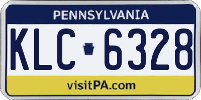 PA license plate KLC6328