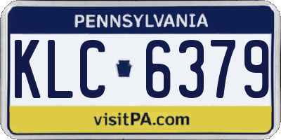 PA license plate KLC6379