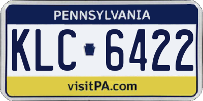 PA license plate KLC6422