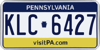 PA license plate KLC6427
