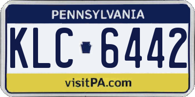 PA license plate KLC6442