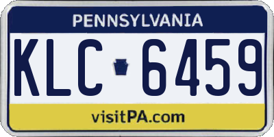 PA license plate KLC6459