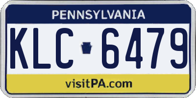 PA license plate KLC6479
