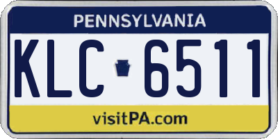 PA license plate KLC6511