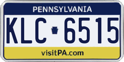 PA license plate KLC6515