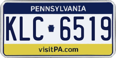 PA license plate KLC6519