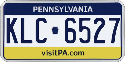 PA license plate KLC6527