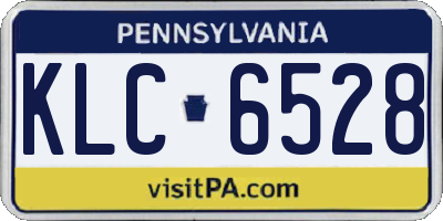 PA license plate KLC6528