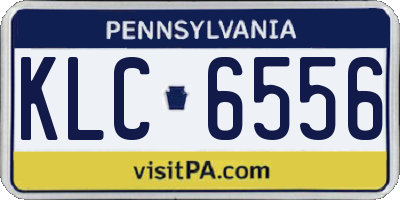 PA license plate KLC6556