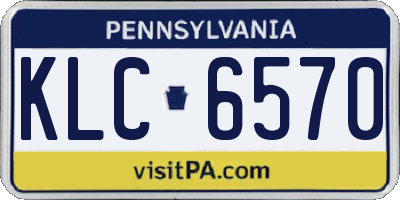 PA license plate KLC6570