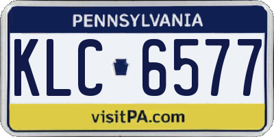 PA license plate KLC6577