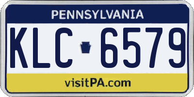 PA license plate KLC6579
