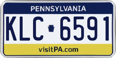 PA license plate KLC6591