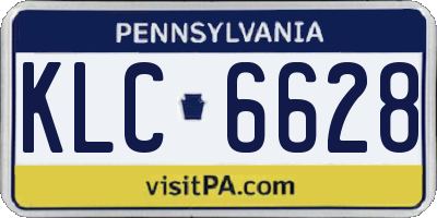 PA license plate KLC6628