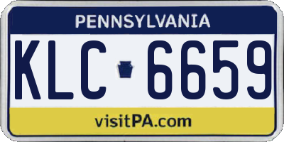 PA license plate KLC6659