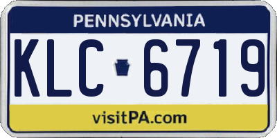 PA license plate KLC6719