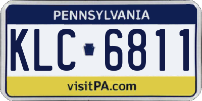 PA license plate KLC6811