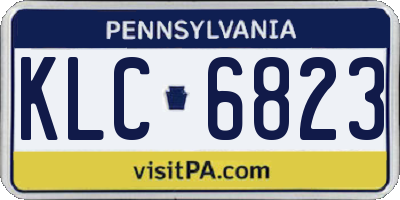PA license plate KLC6823
