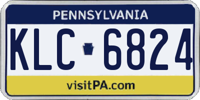 PA license plate KLC6824