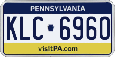PA license plate KLC6960