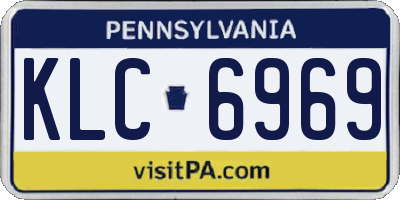 PA license plate KLC6969