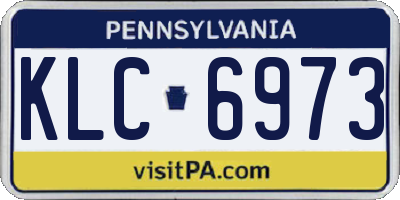 PA license plate KLC6973