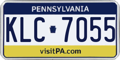 PA license plate KLC7055