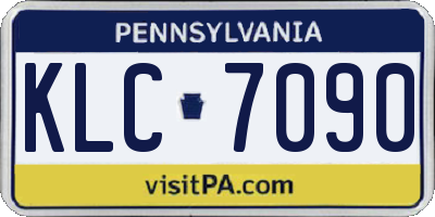 PA license plate KLC7090