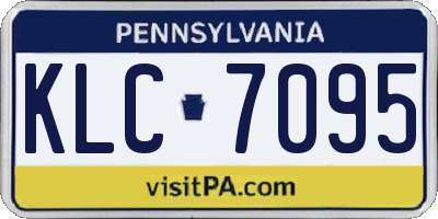 PA license plate KLC7095