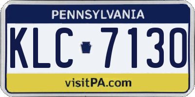 PA license plate KLC7130