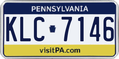 PA license plate KLC7146