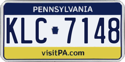 PA license plate KLC7148