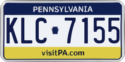 PA license plate KLC7155
