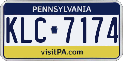 PA license plate KLC7174