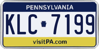 PA license plate KLC7199