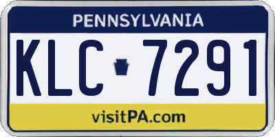 PA license plate KLC7291