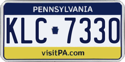 PA license plate KLC7330