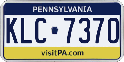 PA license plate KLC7370