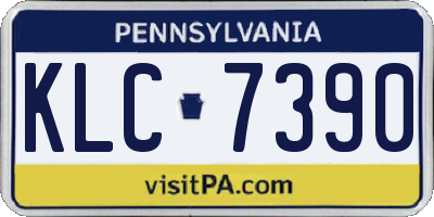 PA license plate KLC7390