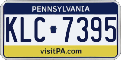 PA license plate KLC7395