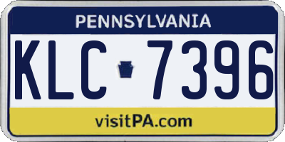 PA license plate KLC7396