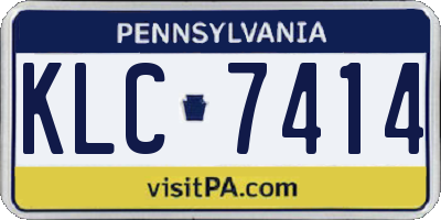 PA license plate KLC7414