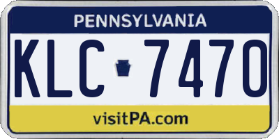 PA license plate KLC7470
