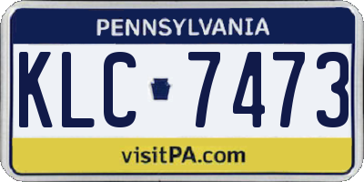 PA license plate KLC7473