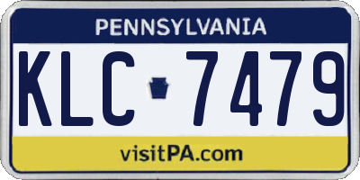 PA license plate KLC7479