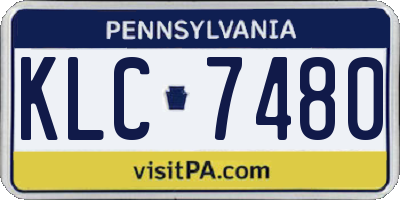 PA license plate KLC7480
